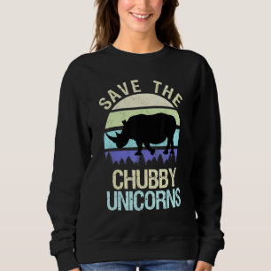 Save The Chubby Unicorns Vintage Rhino Sweatshirt