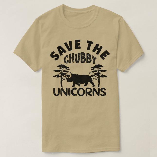 Save The Chubby UnicornsAnimal Rights T-Shirt (Design Front)