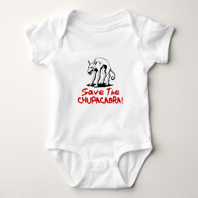 Save The Chupacabras! Baby Bodysuit (Front)