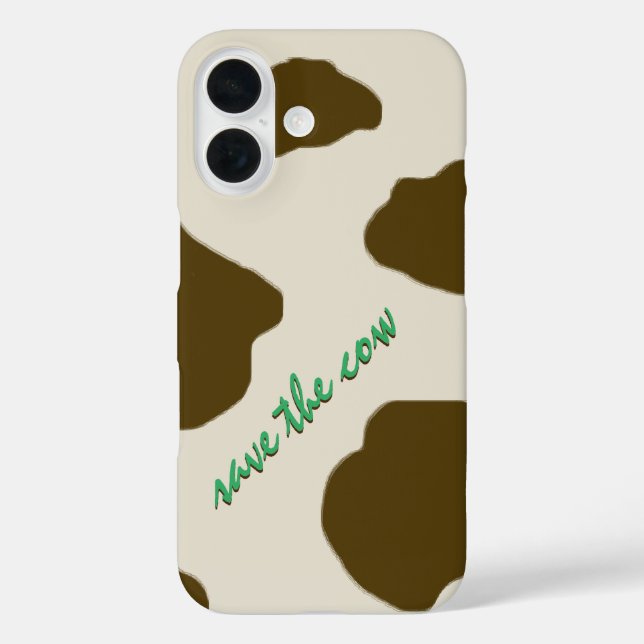SAVE THE COW brown Case-Mate iPhone Case (Back)