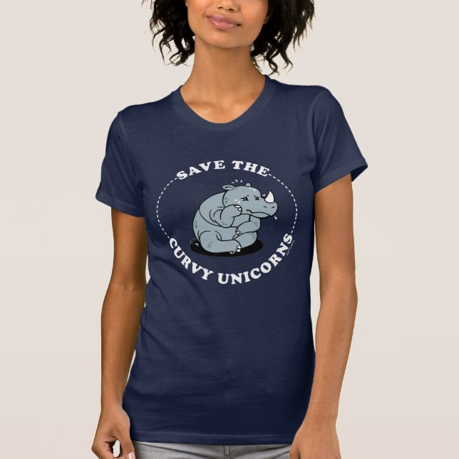 Save The Curvy Unicorns T-Shirt (Front)