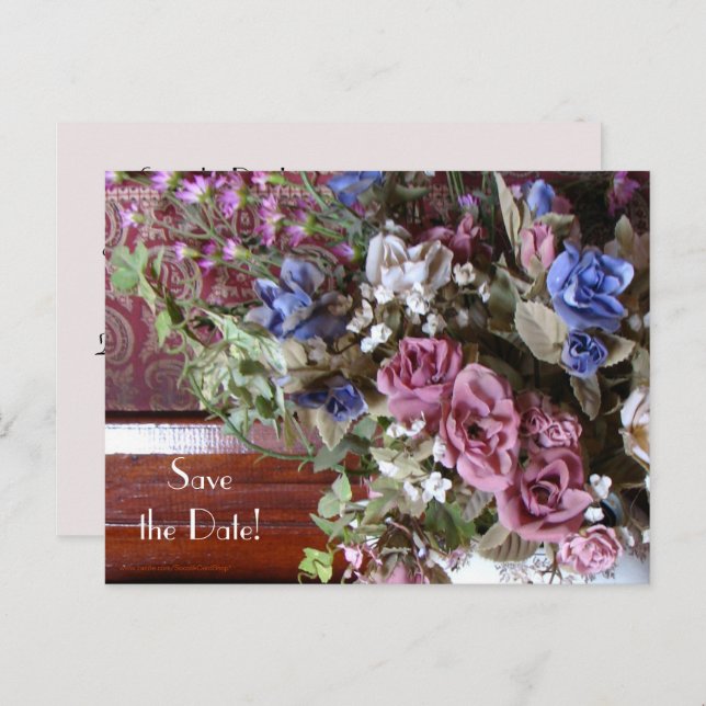 Save the Date 100th Birthday Party Floral Postcard (Front/Back)
