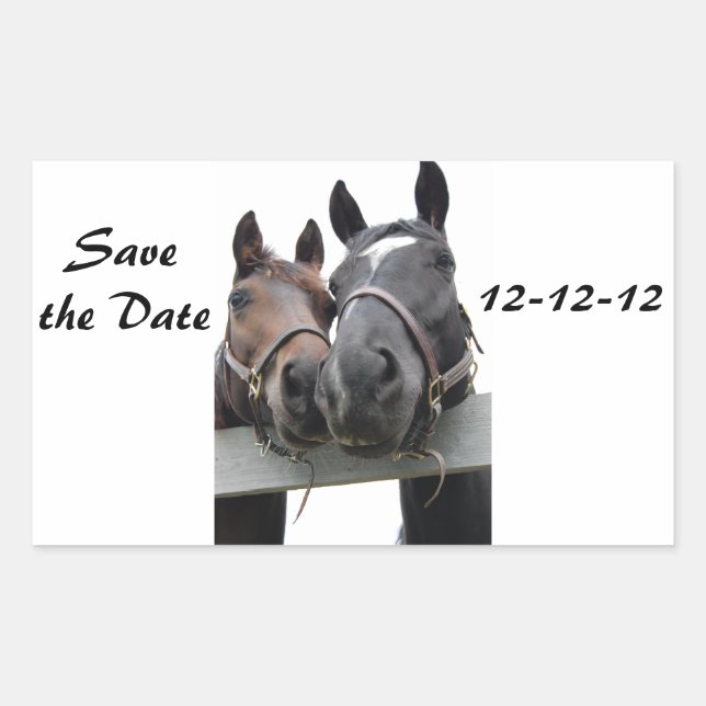 Save the Date 12-12-12 Rectangular Sticker (Front)