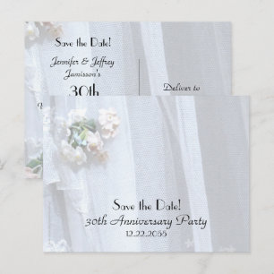 Save the Date 30th Anniversary Announcement Postcard