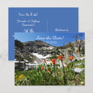 Save the Date 50th Anniversary Announcement Postcard