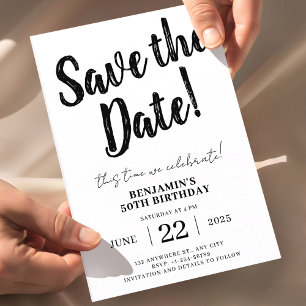 Save The Date 50th Birthday  Invitation