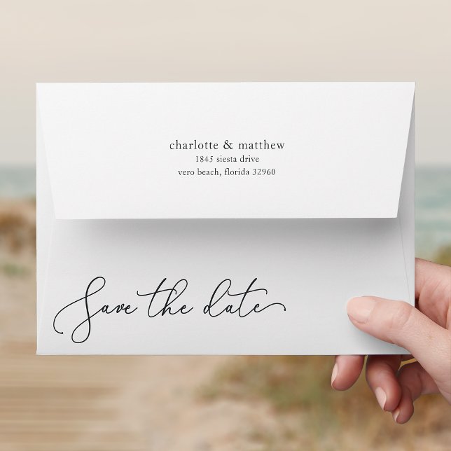 Save the Date 5x7 Return Address Envelopes (Creator Uploaded)