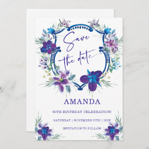 Save the Date 60th Birthday Invitation