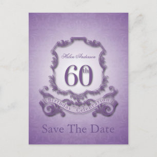 Save the Date 60th Birthday Personalised Postcard