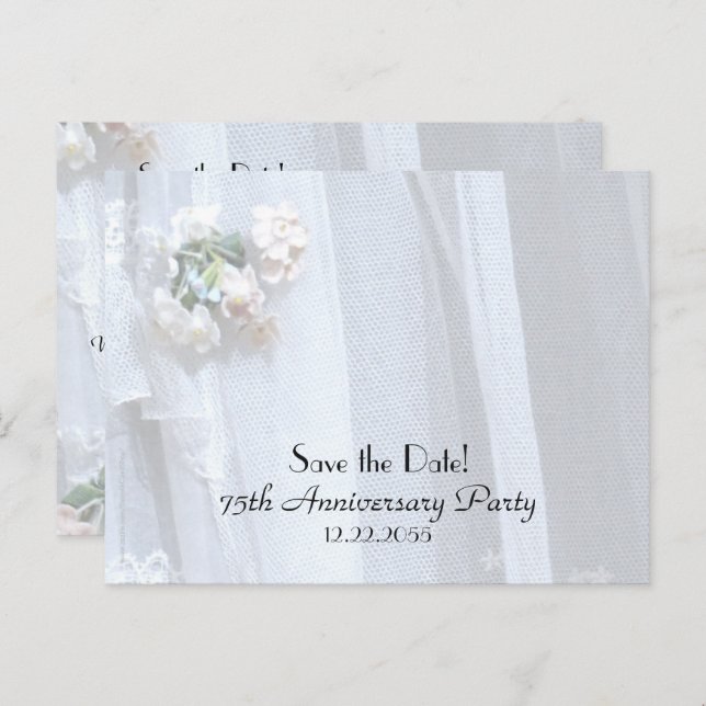 Save the Date 75th Anniversary Party Announcement Postcard (Front/Back)