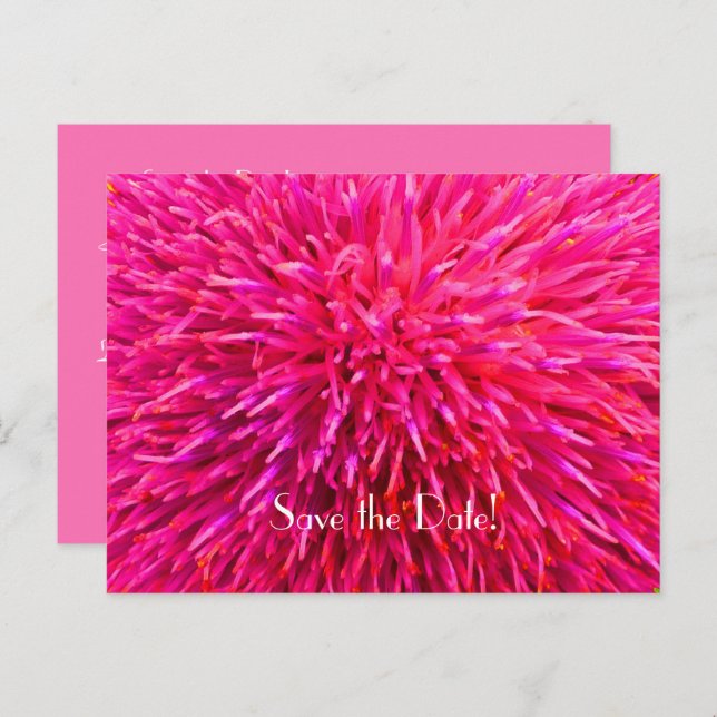 Save the Date 90th Birthday Party, Pink Abstract Announcement Postcard (Front/Back)