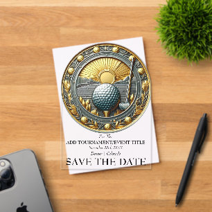 Save The Date Acrylic Golf Invitation