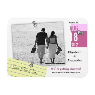 Save The Date Add photo Magnet Note Pin