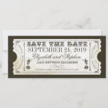 save the date admission tickets<br><div class="desc">save the date vintage typography admission tickets - invitations.</div>