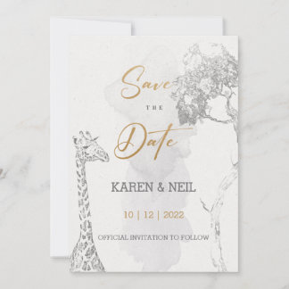 Save The Date African Theme Invitation Design