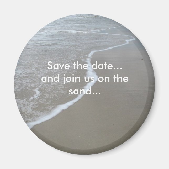 Save the date...and join us on the sand... magnet (Front)