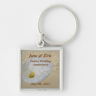 save the date anniversary key chain,  dew drop lil ring