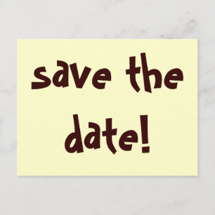 save the date! announcement postcard