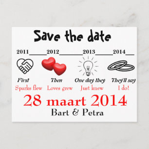 Save the date announcement postcard