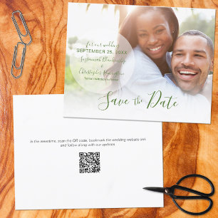 Save The Date Announcement QR Code Custom Photo