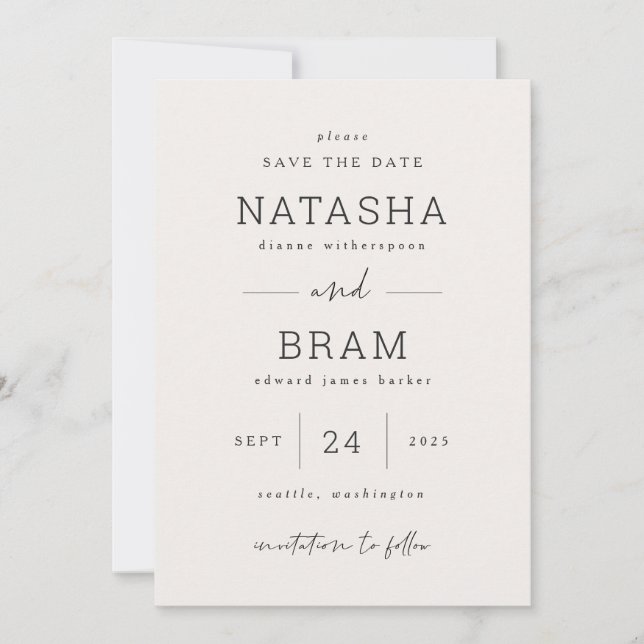 Save The Date Announcement Wedding Photo Card (Front)