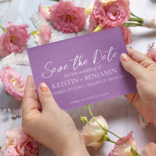 Save the Date Announcements (Purple)
