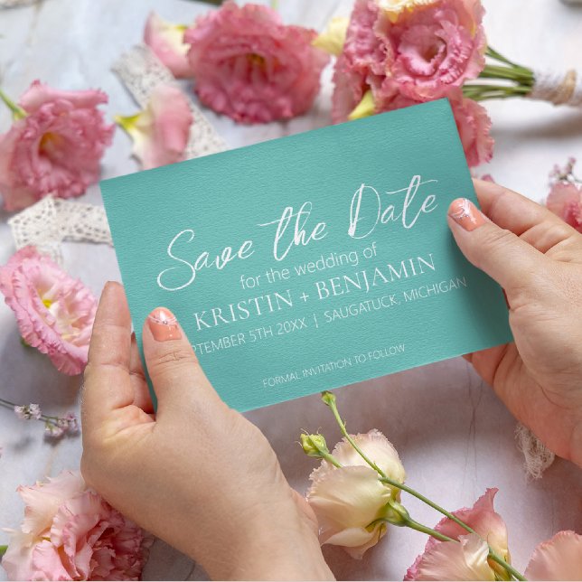 Save the Date Announcements (Teal) (Creator Uploaded)
