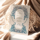 Save the Date Art Nouveau Dusty Blue W Morris Invitation<br><div class="desc">Art Nouveau Vintage Save the Date wedding cards by William Morris in a floral, romantic, and whimsical design. Victorian flourishes complement classic art deco fonts. Please enter your custom information, and you're done. If you wish to change the design further, click the blue "Customise It" button. Thank you so much...</div>