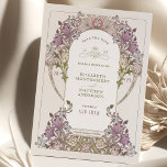 Save the Date Art Nouveau William Morris Lavender Invitation<br><div class="desc">Art Nouveau Vintage Save the Date wedding cards by William Morris in a floral, romantic, and whimsical design. Victorian flourishes complement classic art deco fonts. Please enter your custom information, and you're done. If you wish to change the design further, click the blue "Customise It" button. Thank you so much...</div>