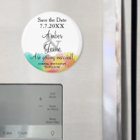 Save the Date Artsy Gouache Watercolor Wedding