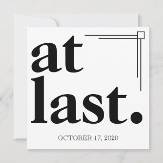 Save The Date - "At Last"