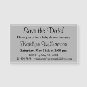 Save the Date Baby Shower Magnetic Card Reminders