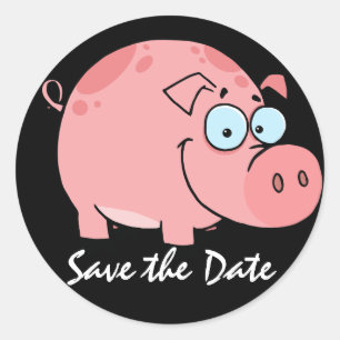 Save the Date - BBQ - Party - SRF Classic Round Sticker