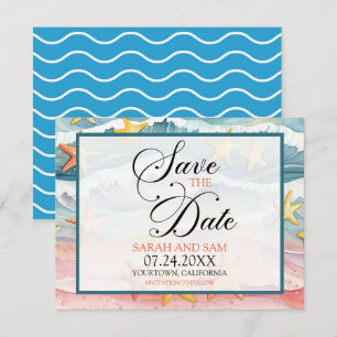 Save the Date Beach or Destination Wedding
