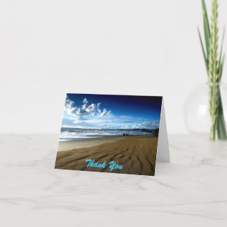 Save The Date Beach Thank You Note Card