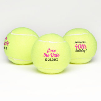 Save the Date - Birthday Tennis Balls