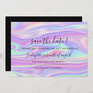 Save The Date Black Holograph