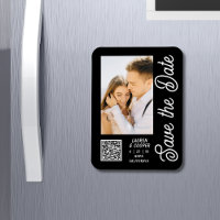 Save The Date Black White Stylish Modern Wedding