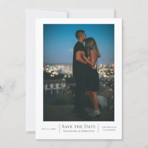 Save The Date Black White Wedding Personalised