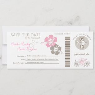Save the Date Boarding Pass