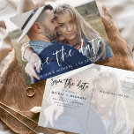 Save the Date Boho Minimalist Photo Modern Postcard<br><div class="desc">Capture the essence of your love story with our Save the Date Boho Minimalist Photo Modern Postcard. This postcard is a fusion of contemporary minimalism and bohemian charm, making it the perfect choice for announcing your upcoming wedding. Featuring your cherished engagement photo, this postcard becomes a tangible memory that your...</div>