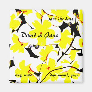 save the date bouquet magnet