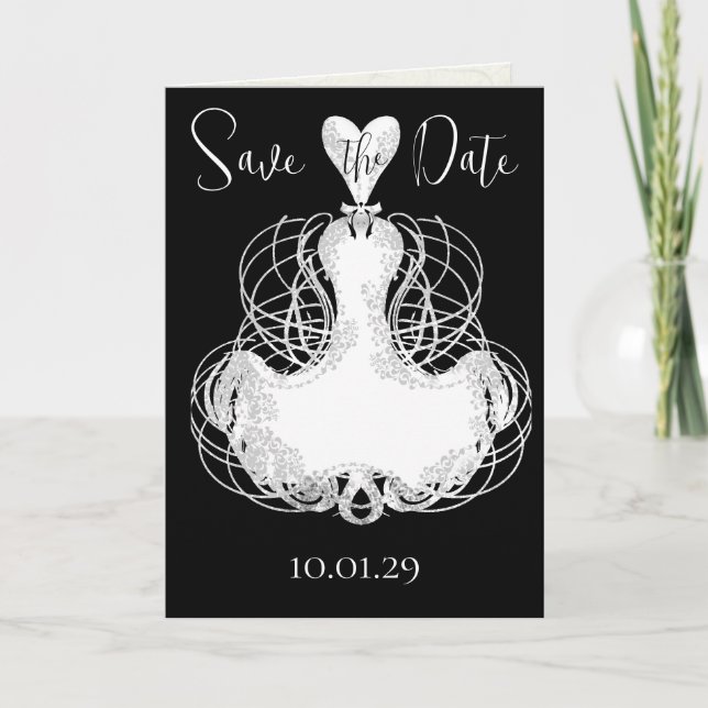Save the Date - Bride's Gown Invitation (Front)