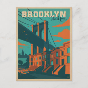Save the Date   Brooklyn, NY Announcement Postcard