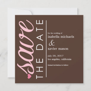 Save The Date Brown Save The Date Announcement