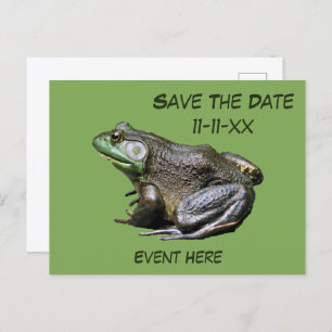 Save The Date Bullfrog Nature Postcard