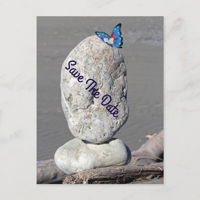 Save The Date Butterfly Postcard (Front)