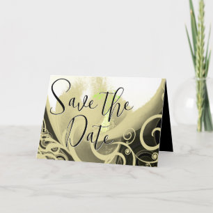 Save the Date Cala Lily - Tan and ... - Customised Invitation