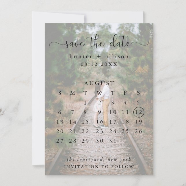 Save The Date Calendar (Front)