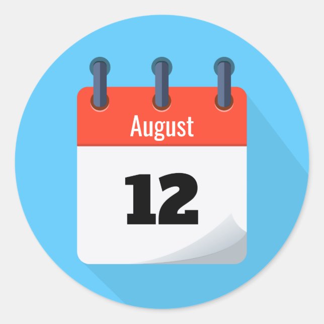 Save The Date Calendar Classic Round Sticker (Front)